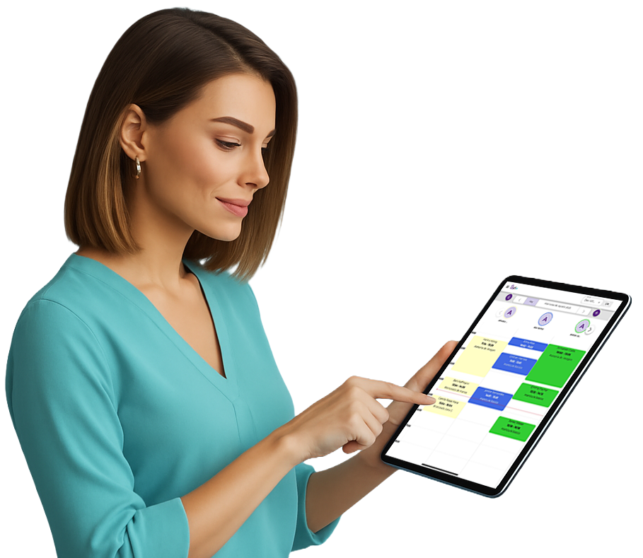 Woman with tablet